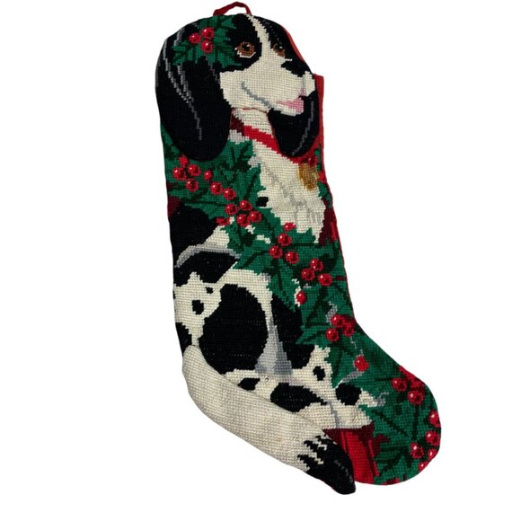 Dalmatian Needlepoint Christmas Stocking - Picture 3 of 8